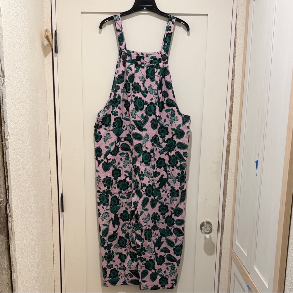 Corey Lynn Calter Linen Blend Floral Jumpsuit